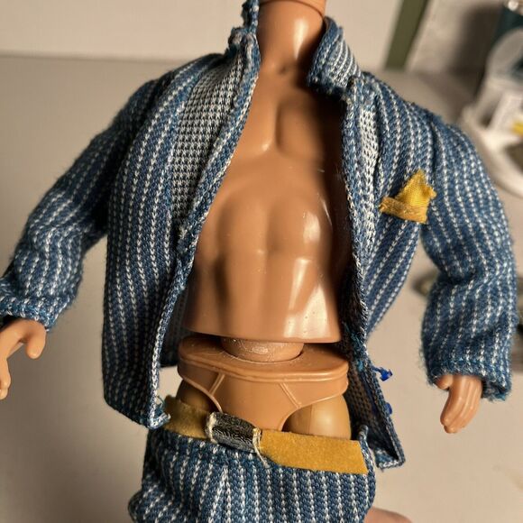 Vintage Ken Barbie Outfit Pinstripe Suit Dreamboat Shirt 1969 Mattel HTF Rare - Picture 13 of 16